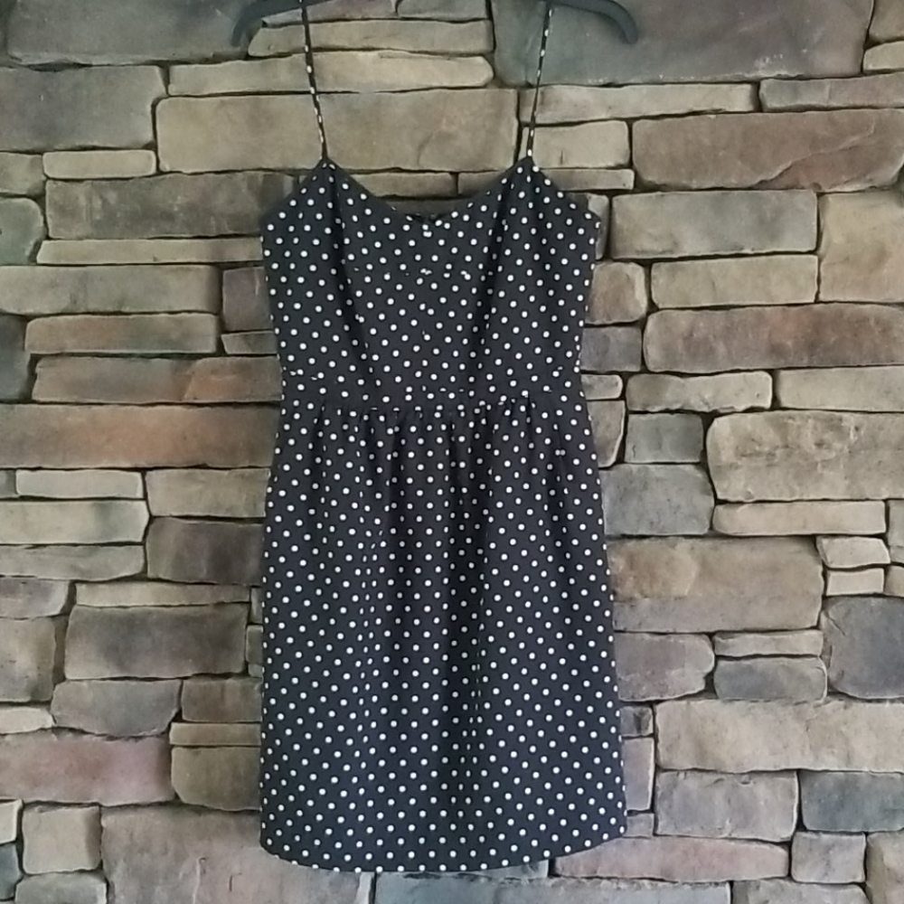 J. Crew Printed Cami Dress in Black and White
